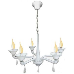 Pendente Cananeia Polietileno 86cm E-14 5 Lâmpadas Max 60W Branco