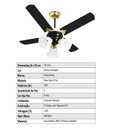 Ver imagem 6 de Ventilador De Teto New Zeta 4 Pás Preto 220v + Controle Venti-Delta