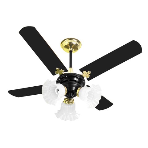 Ventilador De Teto New Zeta 4 Pás Preto 220v + Controle Venti-Delta