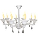 Ver imagem 1 de Pendente Cananeia Polietileno 86cm E-14 8 Lâmpadas Max 60W Branco