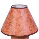 Ver imagem 3 de Abajur Mascote 34cm Base Cerâmica Marron E27 Max 60W Cúpula Amadeirada