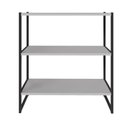 Ver imagem 4 de Nicho Aéreo Industrial 63cm X 66cm 3 Prateleiras F5 Office Cor:cinza Sagrado com Preto