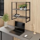 Ver imagem 1 de Nicho Aéreo Industrial 63cm X 66cm 3 Prateleiras F5 Office Cor:cinza Sagrado com Preto