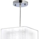 Ver imagem 3 de Pendente Rammer 20cm Quadrado E-27 1 Lâmpada Max 60W Prata