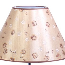 Abajur Sonho 70cm Base Cerâmica Marron Escuro E27 40W Cúpula Tecido Floral - 4