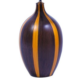 Abajur Sonho 70cm Base Cerâmica Marron Escuro E27 40W Cúpula Tecido Floral - 3