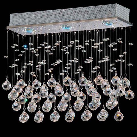 Pendente Star Cristal 42cm 3 Lâmpada Gu10