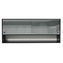 Ver imagem 5 de Armário de Cozinha Aéreo 120cm 2 Portas Correr Vidro Neutral 1 Nicho Preto Reims Madesa