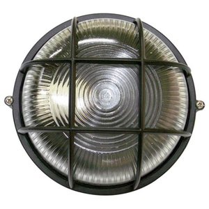 Tartaruga Circular 18cm Aluminio Pint. Epoxi E-27 1 Lâmpada Max 60W com Grade Preta