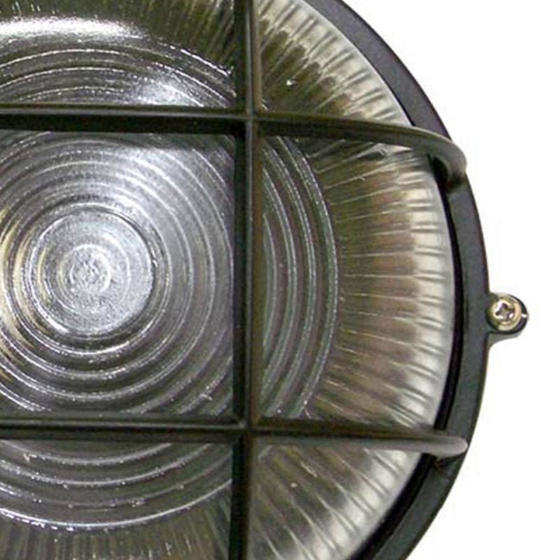 Tartaruga Circular 18cm Aluminio Pint. Epoxi E-27 1 Lâmpada Max 60W com Grade Preta - 3