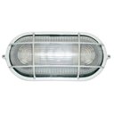 Ver imagem 1 de Tartaruga Oval 23cm Aluminio Pint. Epoxi E-27 1 Lâmpada Max 60W com Grade Branca