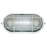 Tartaruga Oval 23cm Aluminio Pint. Epoxi E-27 1 Lâmpada Max 60W com Grade Branca - 1