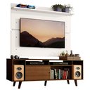 Ver imagem 2 de Rack Madesa Cancun com Pés e Painel para TV até 65 Polegadas Rustic/Branco 5Z9B Cor:Rustic/Branco/Ru