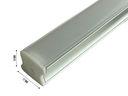Ver imagem 2 de Perfil Sobrepor Slim Alumínio 17x14mm para Fita de Led 1 Metro