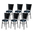 Ver imagem 1 de 6 Cadeiras para Mesa Preta Hawai Preto Assento Floral Cor:floral Preto
