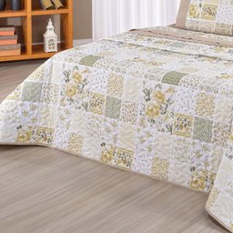 Cobre Leito Requinte Caqui/Verde Casal Dupla Face Percal 180 fios 03 peças - 3 Cobre Leito Requinte Caqui/Verde Casal Dupla Face Percal 180 fios 03 peças - 3