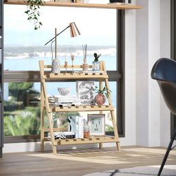 Jardineira de Chão, Suporte para Plantas, Floreira Madeira Ajl Store Jardim-escada - 5