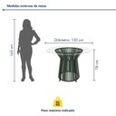 Ver imagem 3 de Conjunto Sala de Jantar Mesa Redonda 6 Cadeiras Tampo de Vidro Valência Verde/Pérola