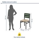 Ver imagem 4 de Conjunto Sala de Jantar Mesa Redonda 6 Cadeiras Tampo de Vidro Valência Verde/Pérola
