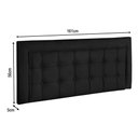 Ver imagem 2 de Painel Cabeceira Estofada para Cama Casal 160 cm Preto