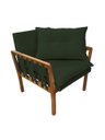 Ver imagem 2 de Kit 2 Poltronas Decorativa Luxo Safira Dora Bela Califónia 0130 Verde Musgo