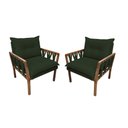 Ver imagem 1 de Kit 2 Poltronas Decorativa Luxo Safira Dora Bela Califónia 0130 Verde Musgo