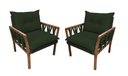 Ver imagem 1 de Kit 2 Poltronas Decorativa Luxo Safira Dora Bela Califónia 0130 Verde Musgo