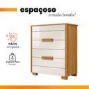 Ver imagem 7 de Cômoda com 4 Gavetas Freijó / Off White Dhara - Moval