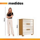 Ver imagem 5 de Cômoda com 4 Gavetas Freijó / Off White Dhara - Moval