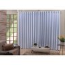 Cortina Branco Gelo Blackout Tecido Corta Luz 5,00x2,50 Ilhós Cromado - 1