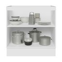 Ver imagem 7 de Balcão de Cozinha 80 Cm 2 Portas (sem Tampo) Branco/cinza Lux Madesa Branco/cinza