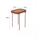 Ver imagem 4 de Mesa Lateral Mavi P 47x31 Nature com Pes Metal Cobre