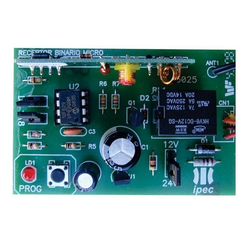 Placa Receptora Binária Microcontrolada Ipec - 315 Mhz - 2