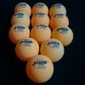 Kit 30 Bolinhas de ping pong dhs 3 estrelas 40mm celuloide tenis de mesa - Amarela ou Laranja - 2