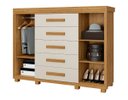 Ver imagem 2 de Comoda Alta com Sapateira 5 Gavetas e 2 Portas 100% Mdf