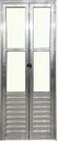 Ver imagem 1 de Porta de Aluminio Camarão Palheta Vidro Mini Boreal com Trinco Linha Premium:2,10 X 1,00/direita/bri