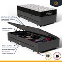 Ver imagem 6 de Cama Box Baú com Colchão de Espuma D45 Ortobom Airtech 150 + Auxiliar Unique Solteiro 88cm