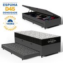 Ver imagem 2 de Cama Box Baú com Colchão de Espuma D45 Ortobom Airtech 150 + Auxiliar Unique Solteiro 88cm