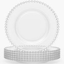 Ver imagem 3 de Conjunto 12 Pratos Rasos 28cm de Jantar Cristal Transparente Pearl Wolff Redondos
