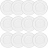 Conjunto 12 Pratos Rasos 28cm de Jantar Cristal Transparente Pearl Wolff Redondos - 1