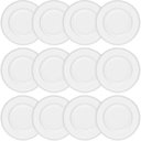 Ver imagem 1 de Conjunto 12 Pratos Rasos 28cm de Jantar Cristal Transparente Pearl Wolff Redondos