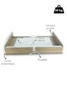 Ver imagem 2 de Fraldário Retrátil para Bebê Dobrável Amadeirado com Branco