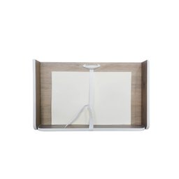 Fraldário Retrátil para Bebê Dobrável Amadeirado com Branco - 4