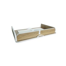 Fraldário Retrátil para Bebê Dobrável Amadeirado com Branco - 5