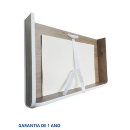 Fraldário Retrátil para Bebê Dobrável Amadeirado com Branco - 1