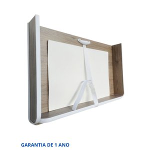 Fraldário Retrátil para Bebê Dobrável Amadeirado com Branco