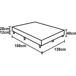 Base Box Casal Suede Rosé - 3