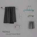 Ver imagem 7 de Kit de Acessórios para Banheiro Completo Suporte Grego Metal Escovado Patmos