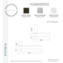 Ver imagem 4 de Kit de Acessórios para Banheiro Completo Suporte Grego Metal Escovado Patmos