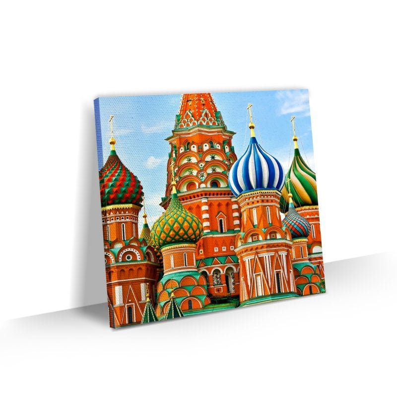 Quadro Para Sala Catedral São Basílio Moscou Rússia 90x60 | MadeiraMadeira